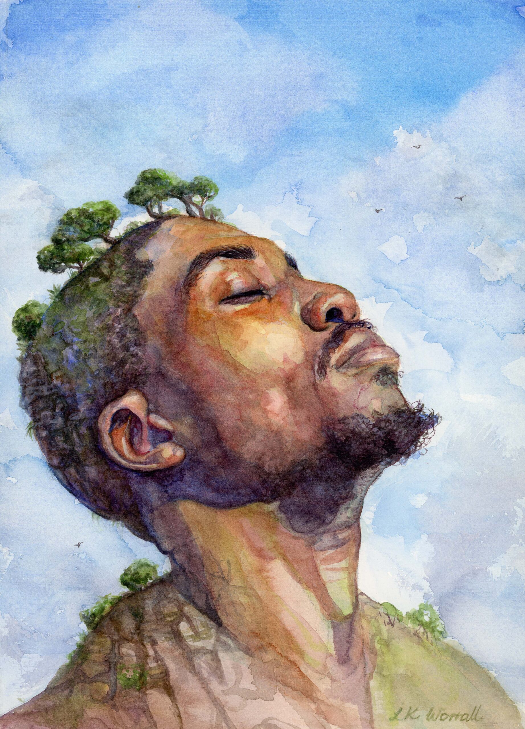 watercolour, forest bathing