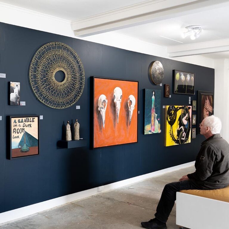 Our feature wall for 'After Dark' exhibition
